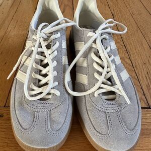 NWOT Adidas Men's Handball Spezial Shoes Gray Cream White